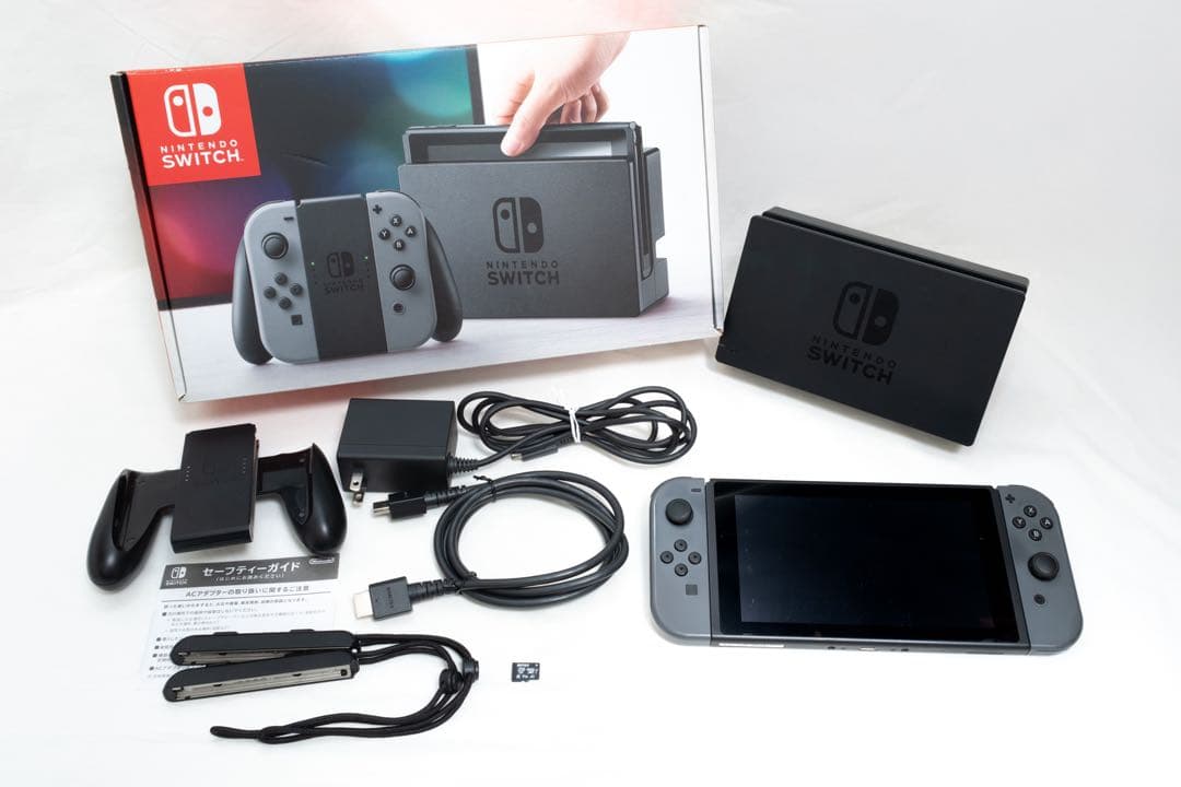 Nintendo Switch グレー 本体　MicroSD 256GB付き