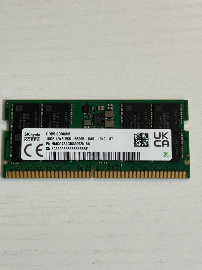 SK Hynix DDR5 16GB 5600 SODIMM メモリー