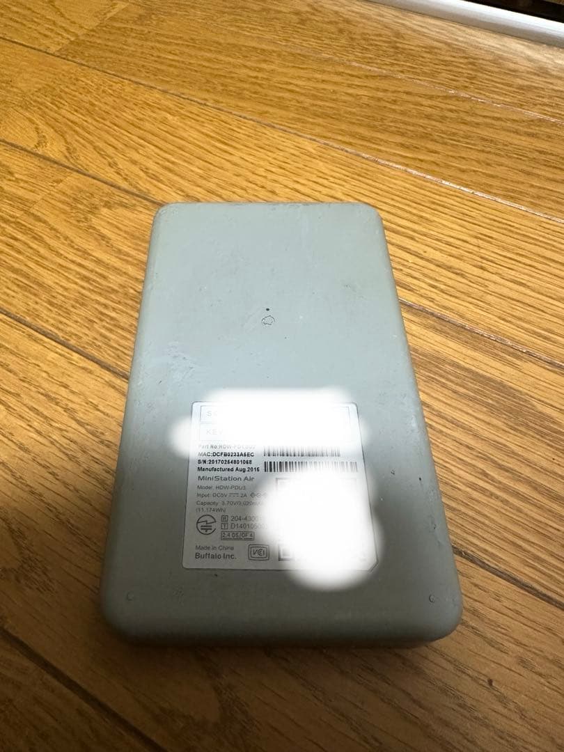 HDW-PD1.0U3 BUFFALO Wi-Fi接続ポータブルHDD ジャンク