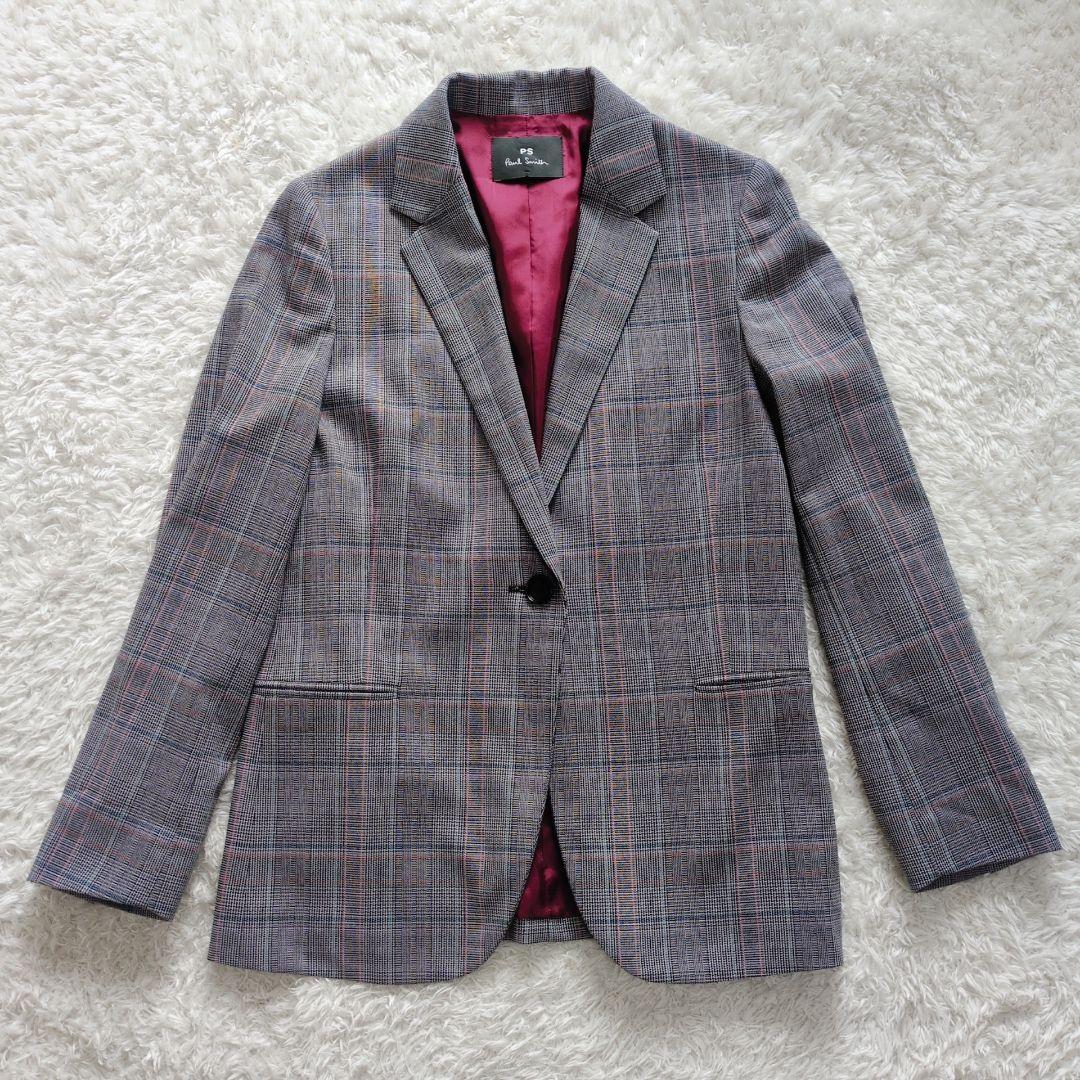 PSポールスミス　パンツスーツセットアップ チェック　グレー　水玉　フォーマル