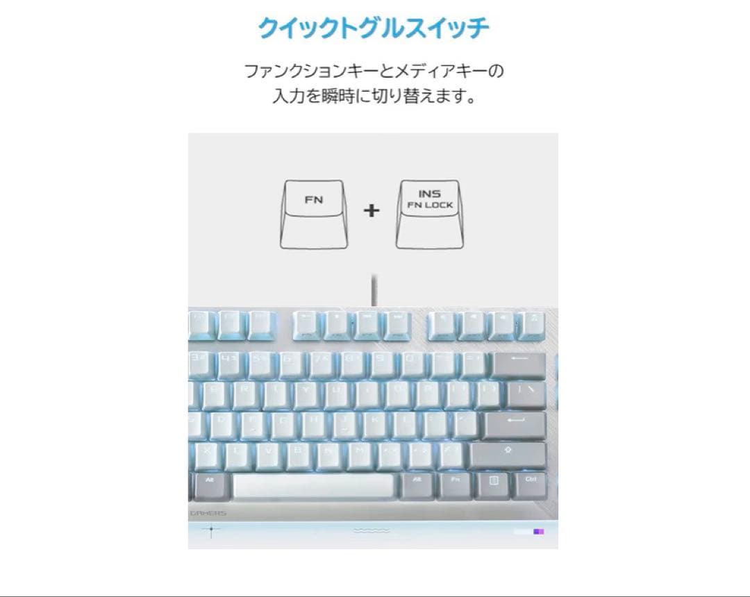 ASUS白光キーボードROG Strix Scope NX TKL有線 日本語配