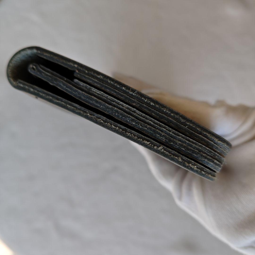 極美品　革蛸謹製台形ロングワレット サードタイプ サドルブラック