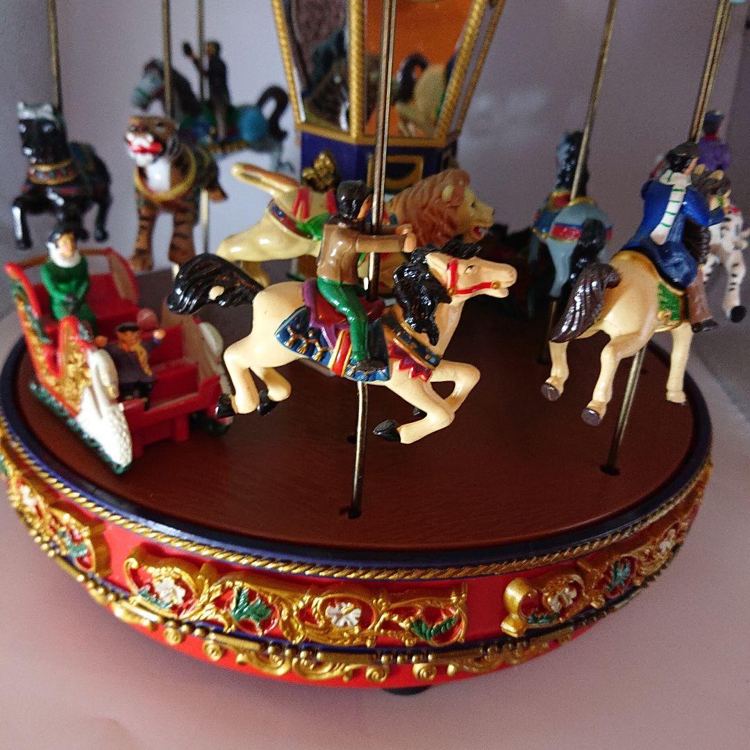 アメリカ☆ミスタークリスマス、メリーゴランドオルゴール☆ゴールドラベル