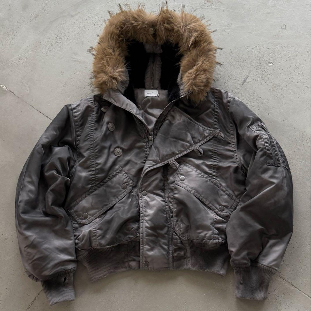 N2B ANDER HUNK アンダーハンク ファー フライトジャケットy2k