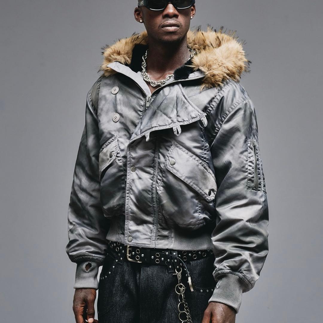 N2B ANDER HUNK アンダーハンク ファー フライトジャケットy2k