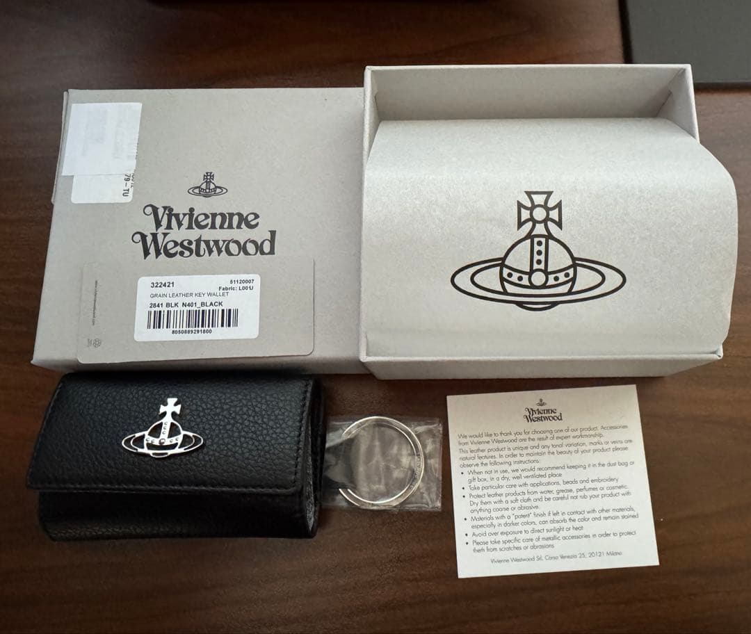 vivienne westwood キーケース 5連　ブラック　シルバー　オーブ