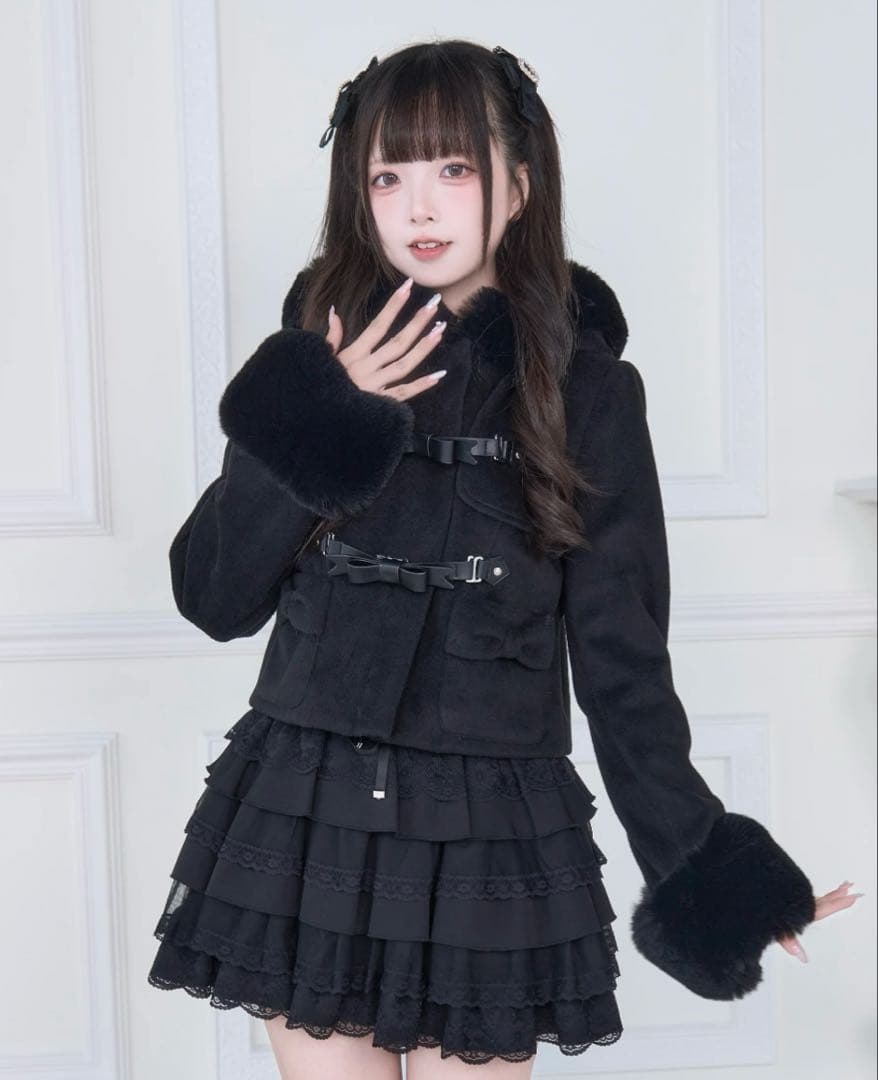 NoGenki ショートコート ブラック M