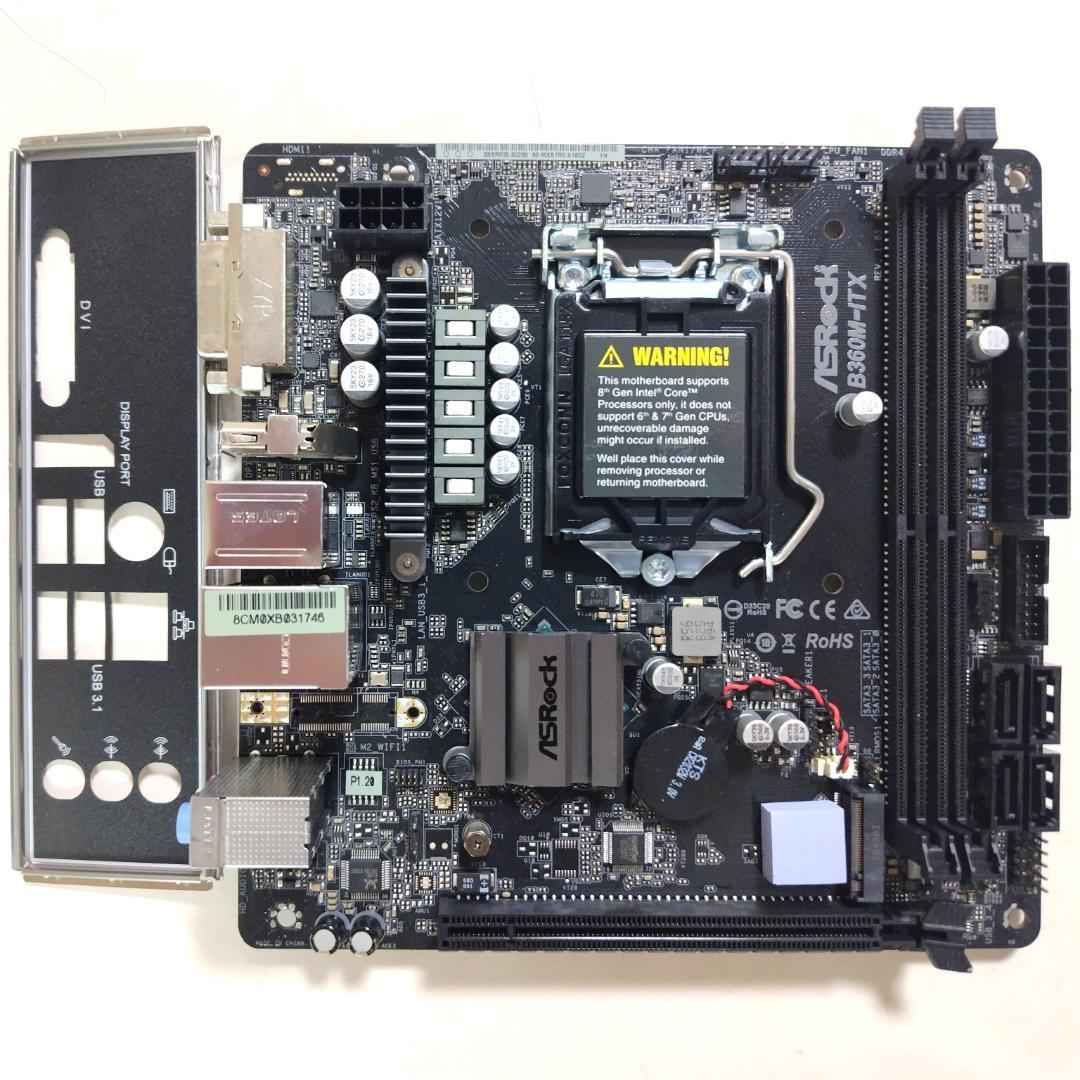 マザーボード 　ASRock B360M-ITX　LGA1151　8／9世代 ㉔