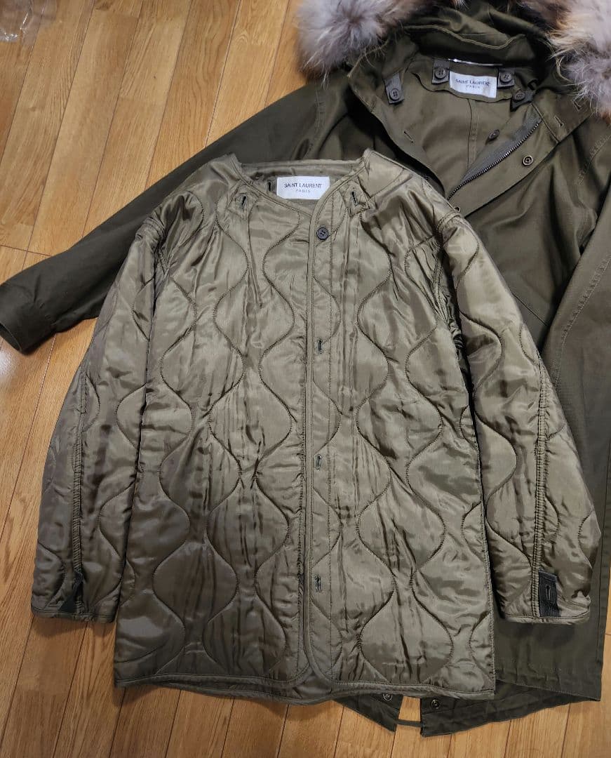 SAINT LAURENT PARIS モッズコート 2way オリーブ