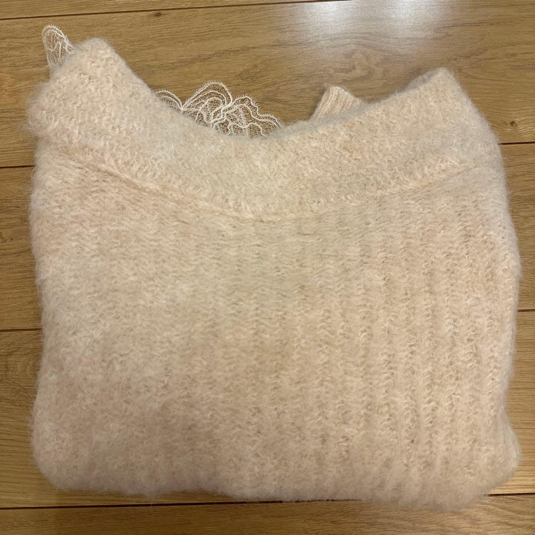 新品未使用　ZARA ザラ レースコンビニットセーター S