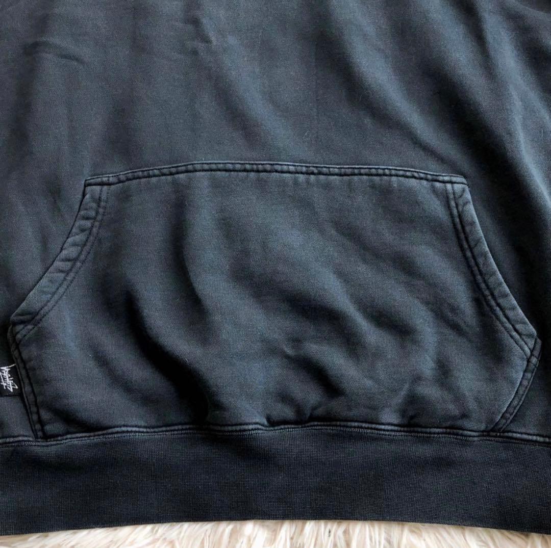 【ビッグシルエット L】ステューシー　パーカー　8ボール　黒　Y2K 90's