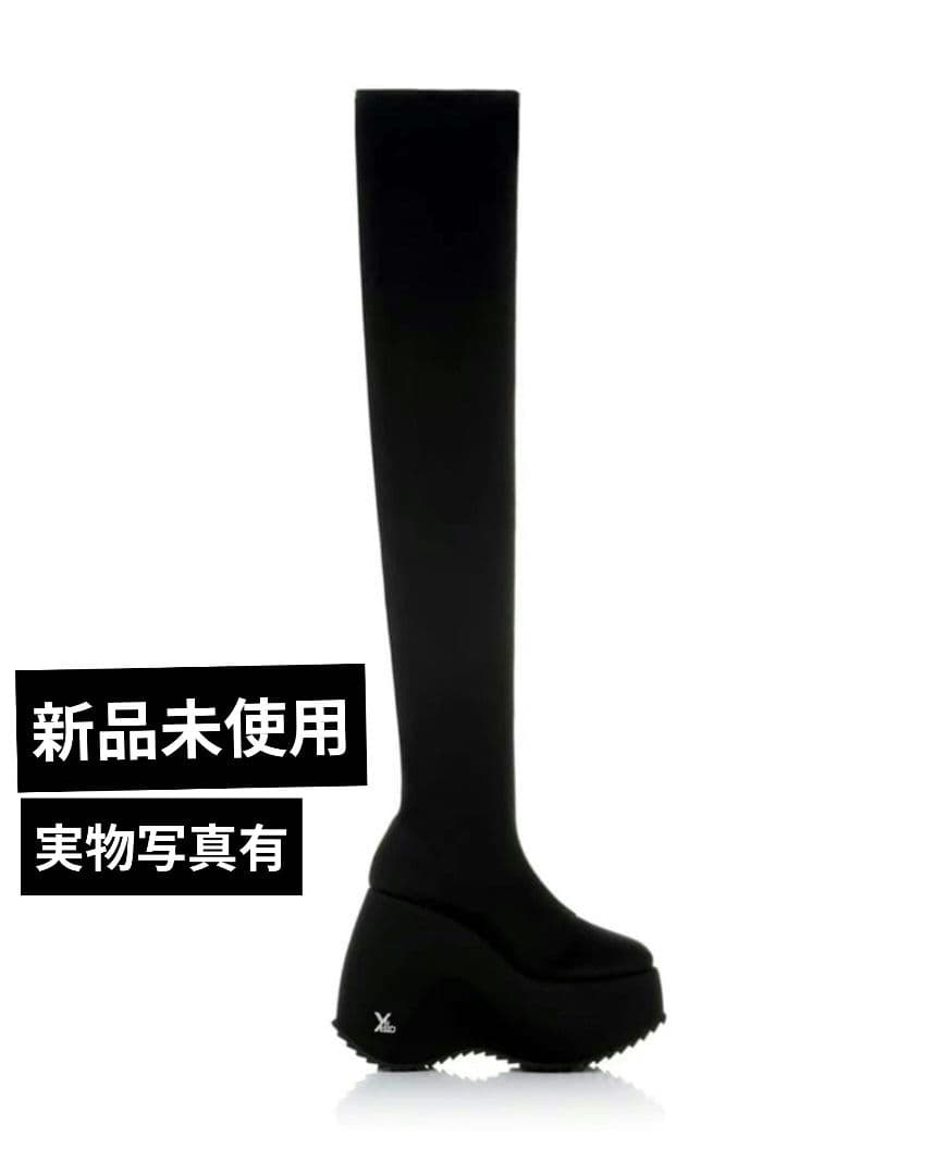 yello　TOKYO BLACK PLATFORM LONG BOOTS　新品