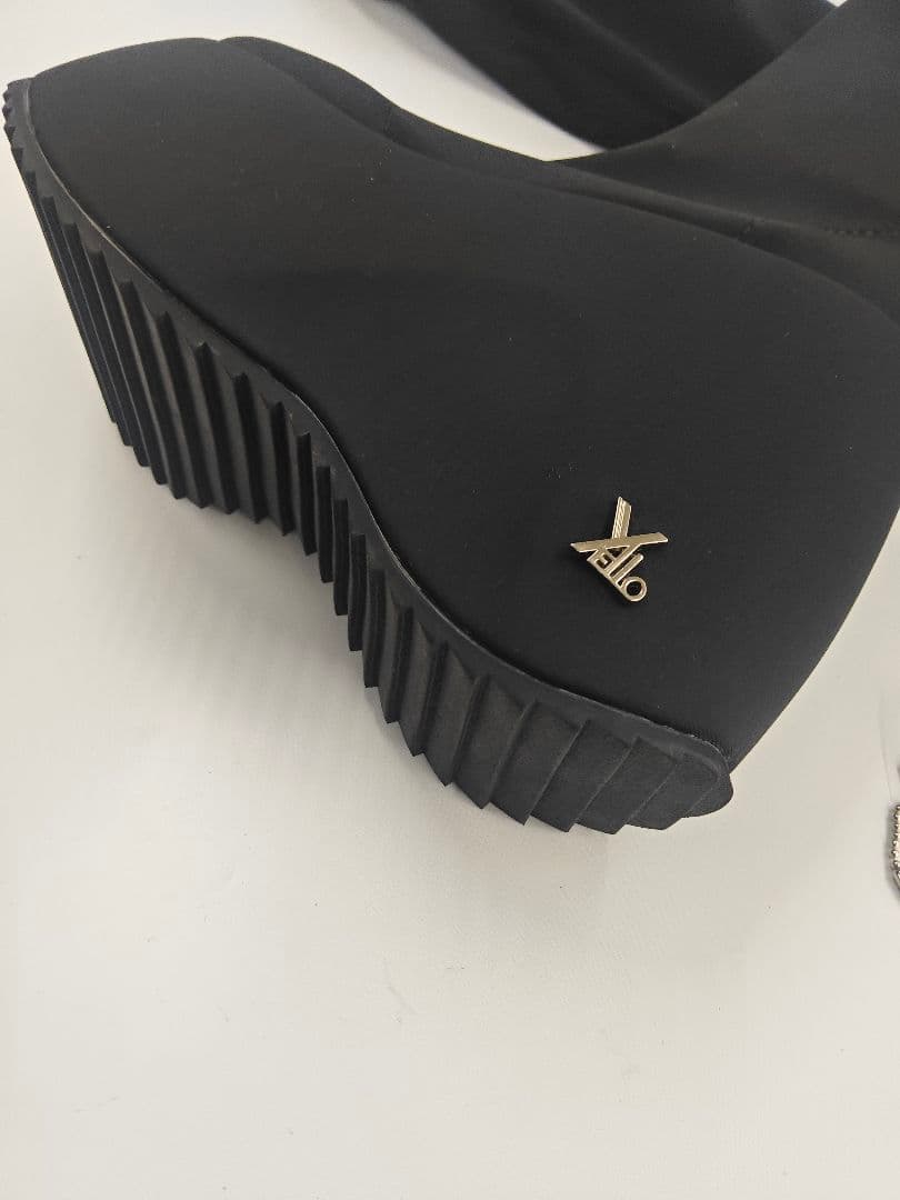 yello　TOKYO BLACK PLATFORM LONG BOOTS　新品