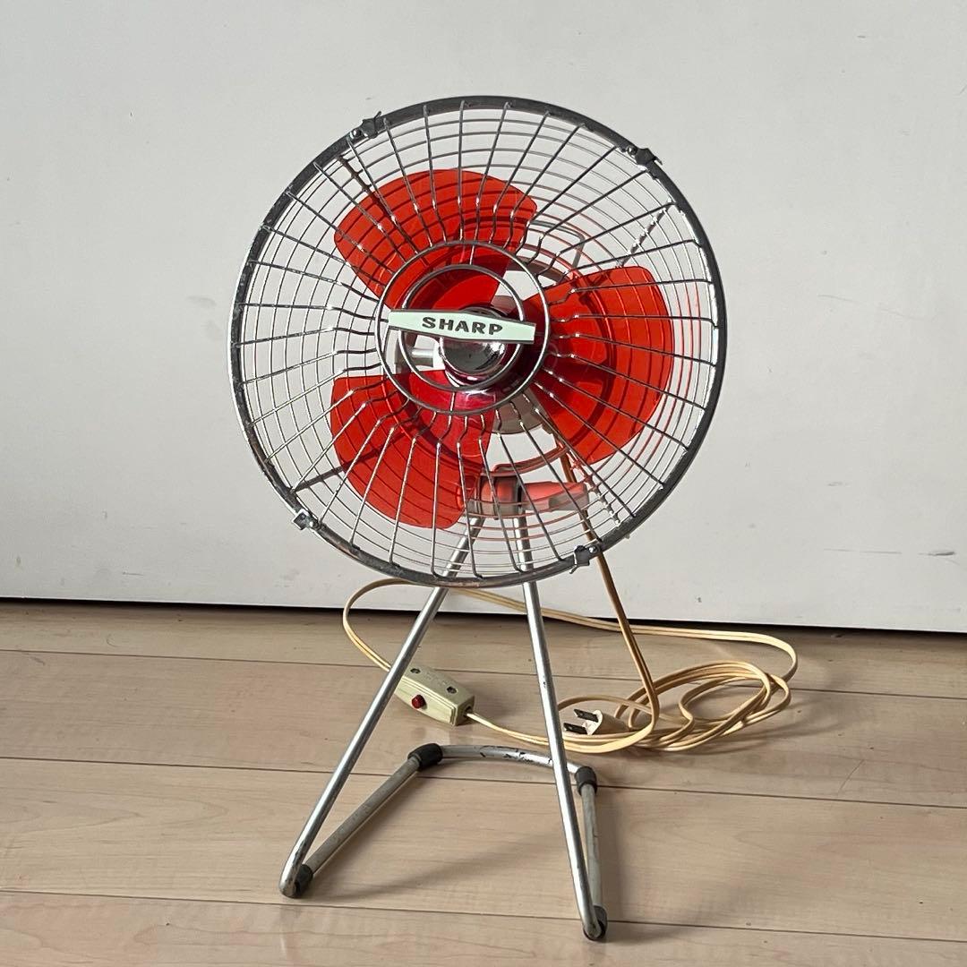 SHARP 動作品　レトロ扇風機　シャープPG-20K ３枚羽根　オレンジ