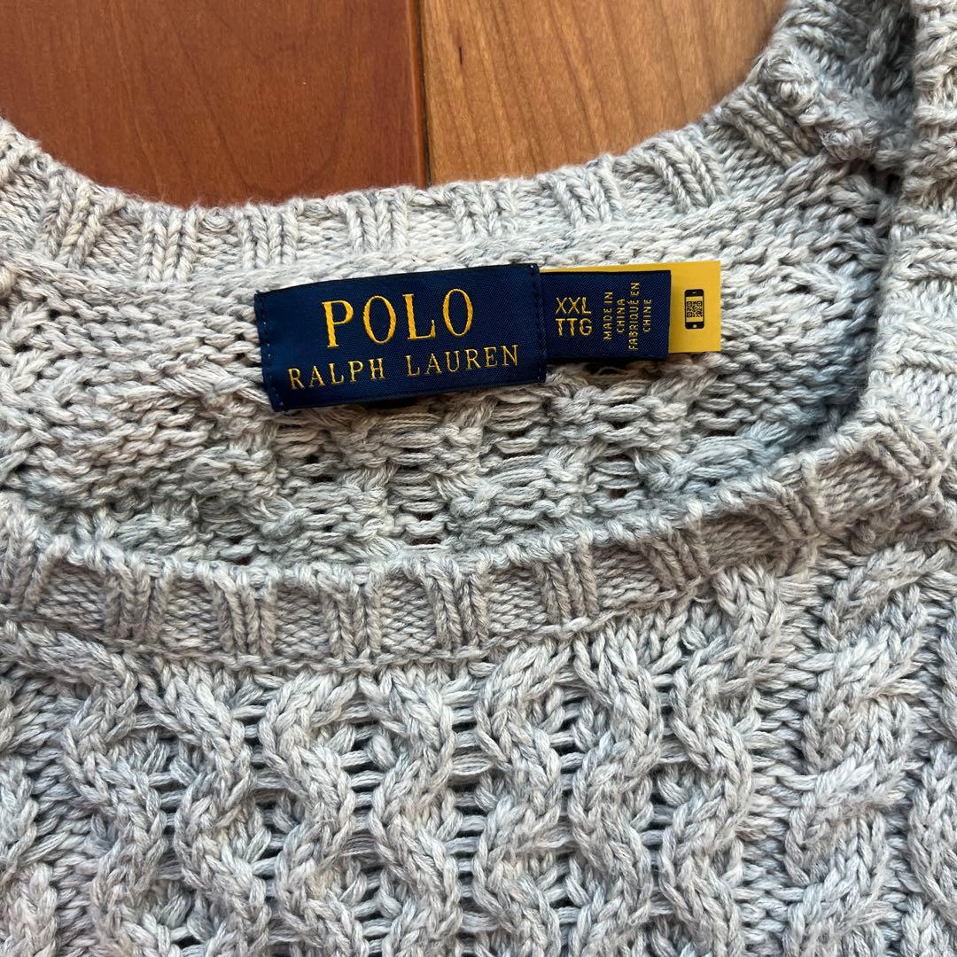 XXL POLO RALPH LAUREN アランニットフラッグセーター 星条旗