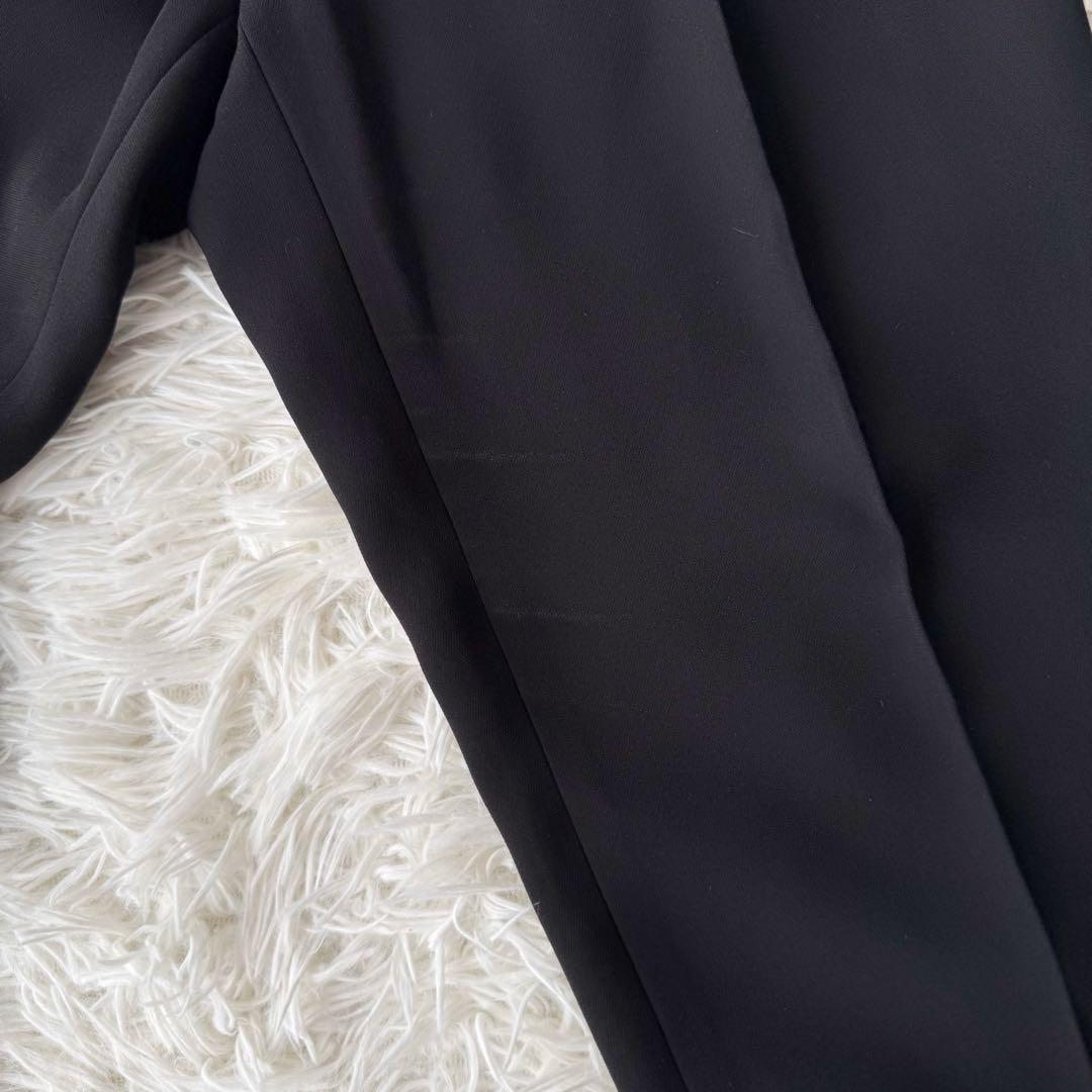 PLST プラステ セットアップスーツ ノーカラージャケット ブラック洗濯可XS