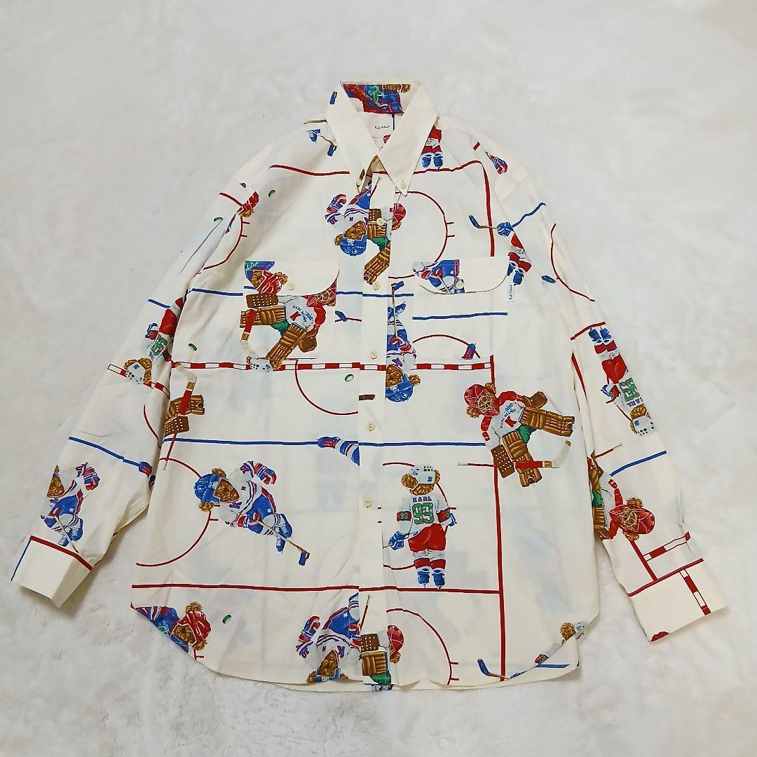 【美品】Karl Helmut ベアホッケー ボタンダウンシャツ ピンクハウス