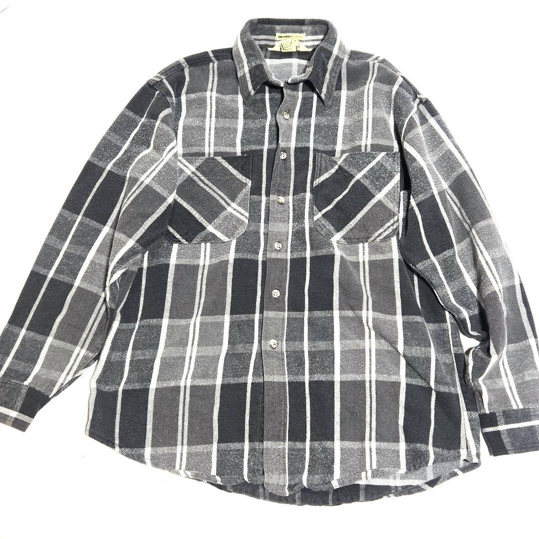 ジョンズベイ　bigmac 灰白黒　ネルシャツ　usa製　人気