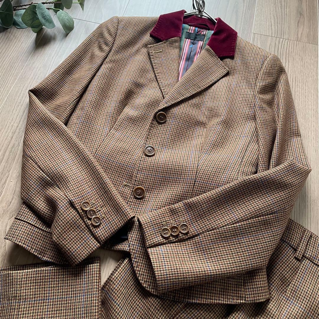 Paul Smith BLACK ポールスミス　千鳥格子　パンツセットアップ3B