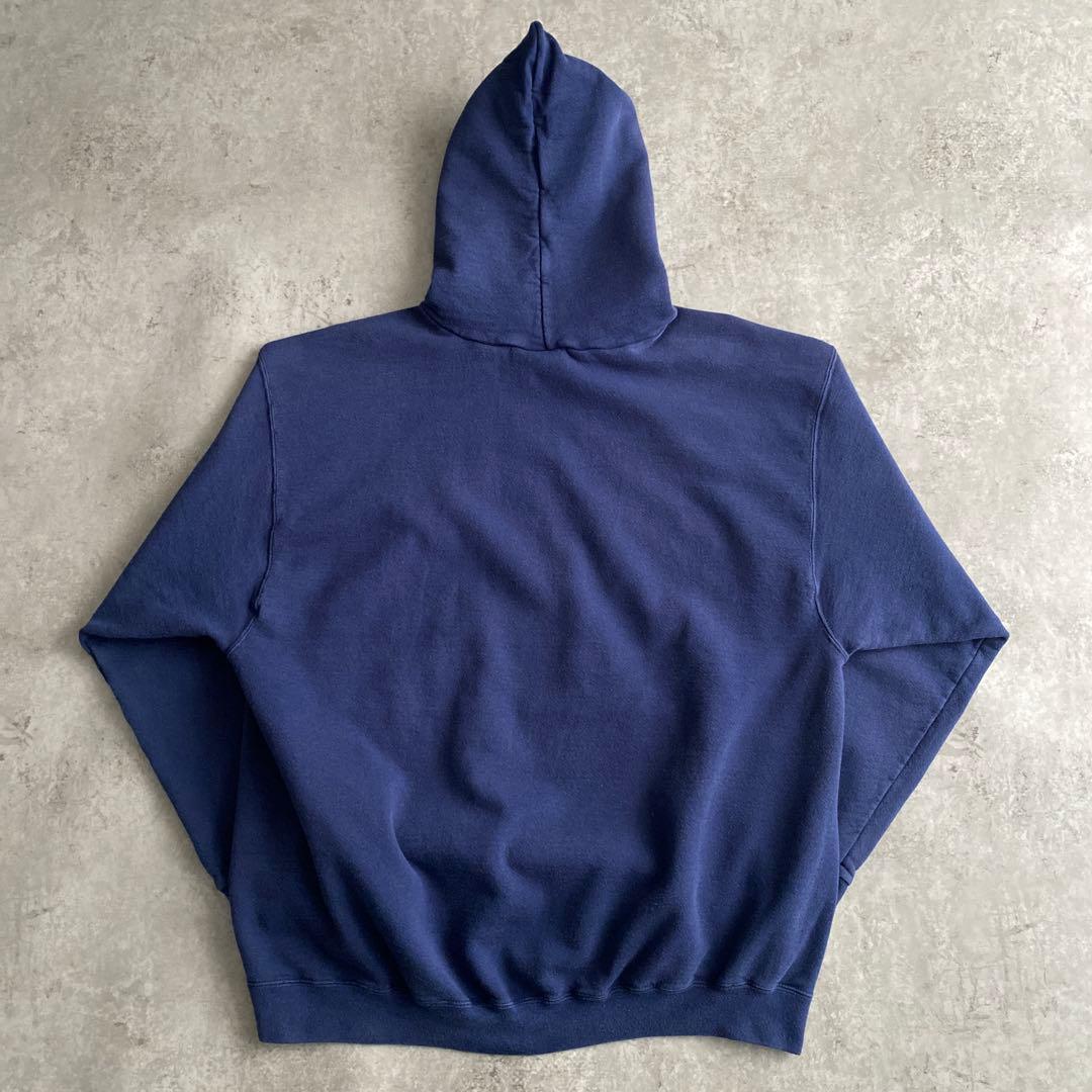 90s NIKE 銀タグ スウォッシュ パーカー USA製 ネイビー L