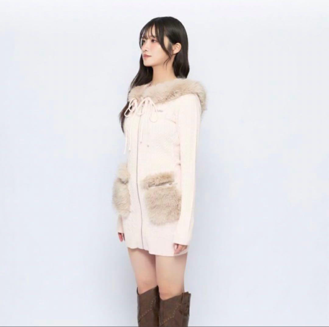 ケーブルニットワンピース