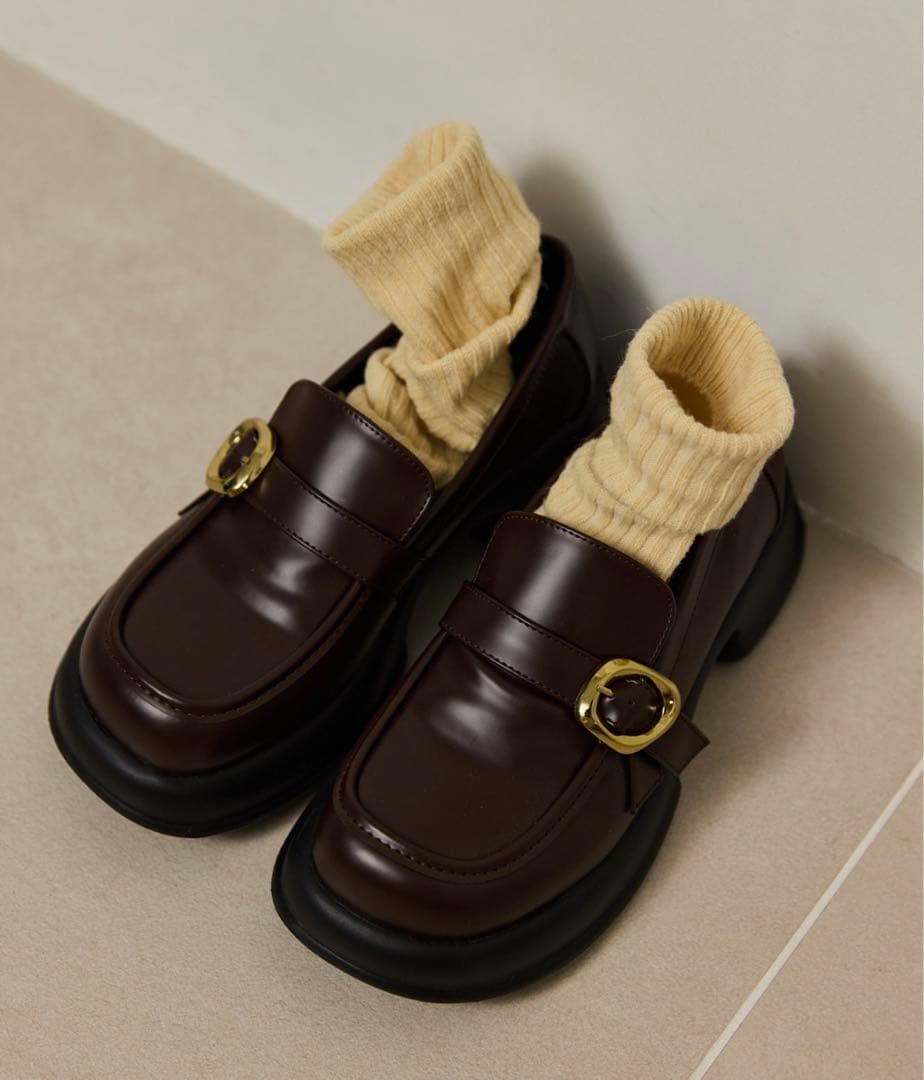 OLUN nuance buckle loafer/ニュアンスバックルローファー