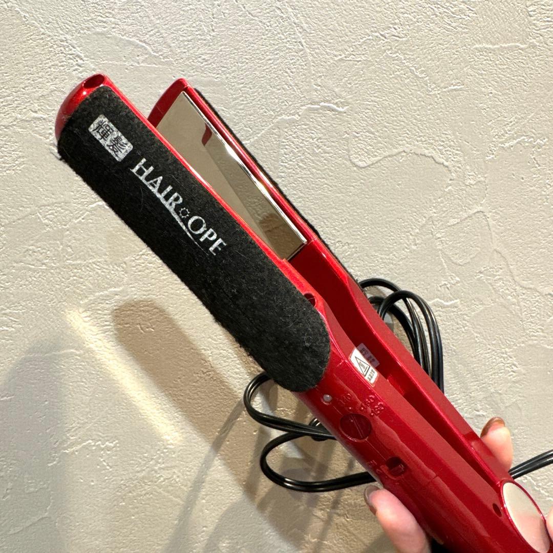 輝髪 HAIR COPE ストレートヘアアイロン レッド