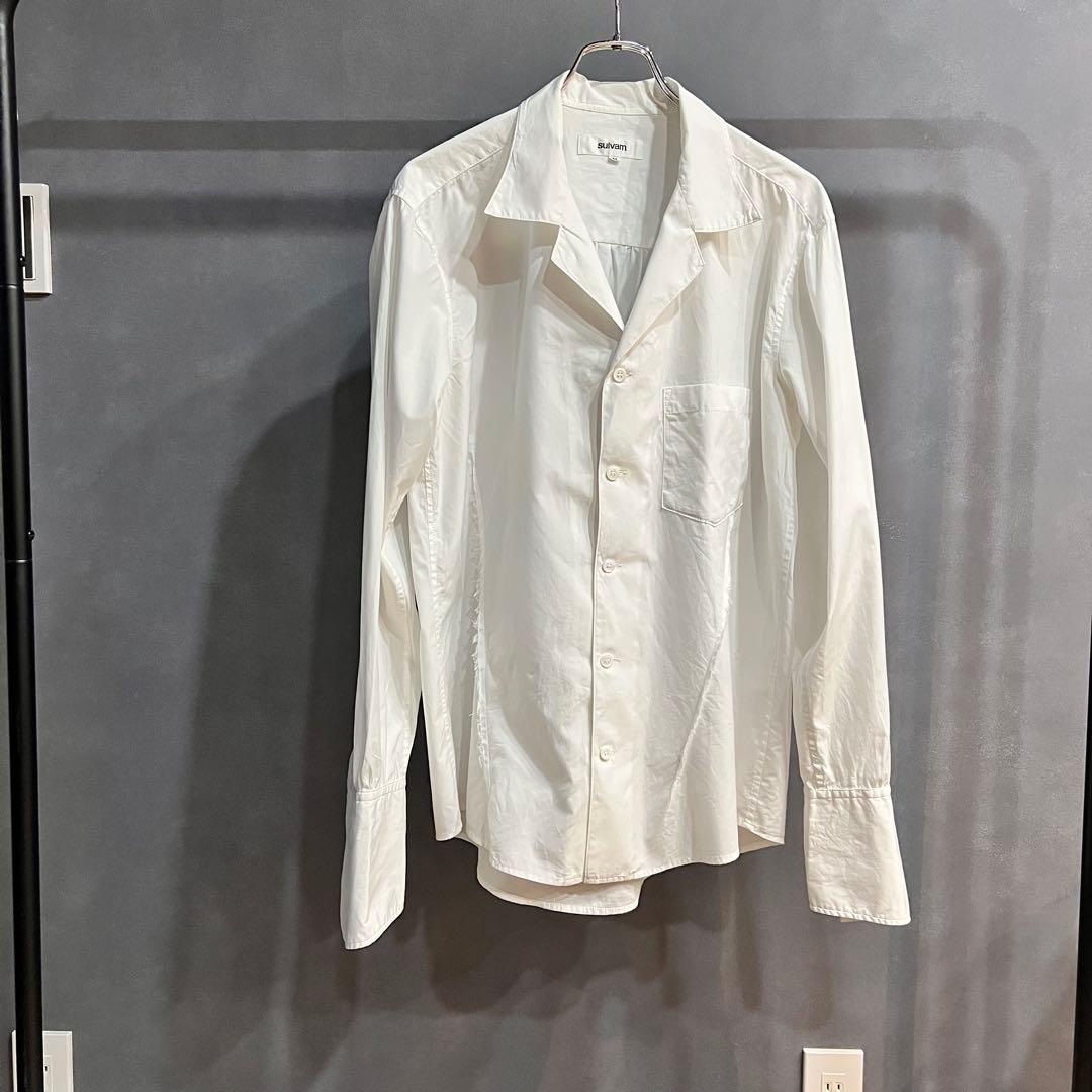 sulvam ホワイト長袖シャツ　メンズ　サイズＭ
