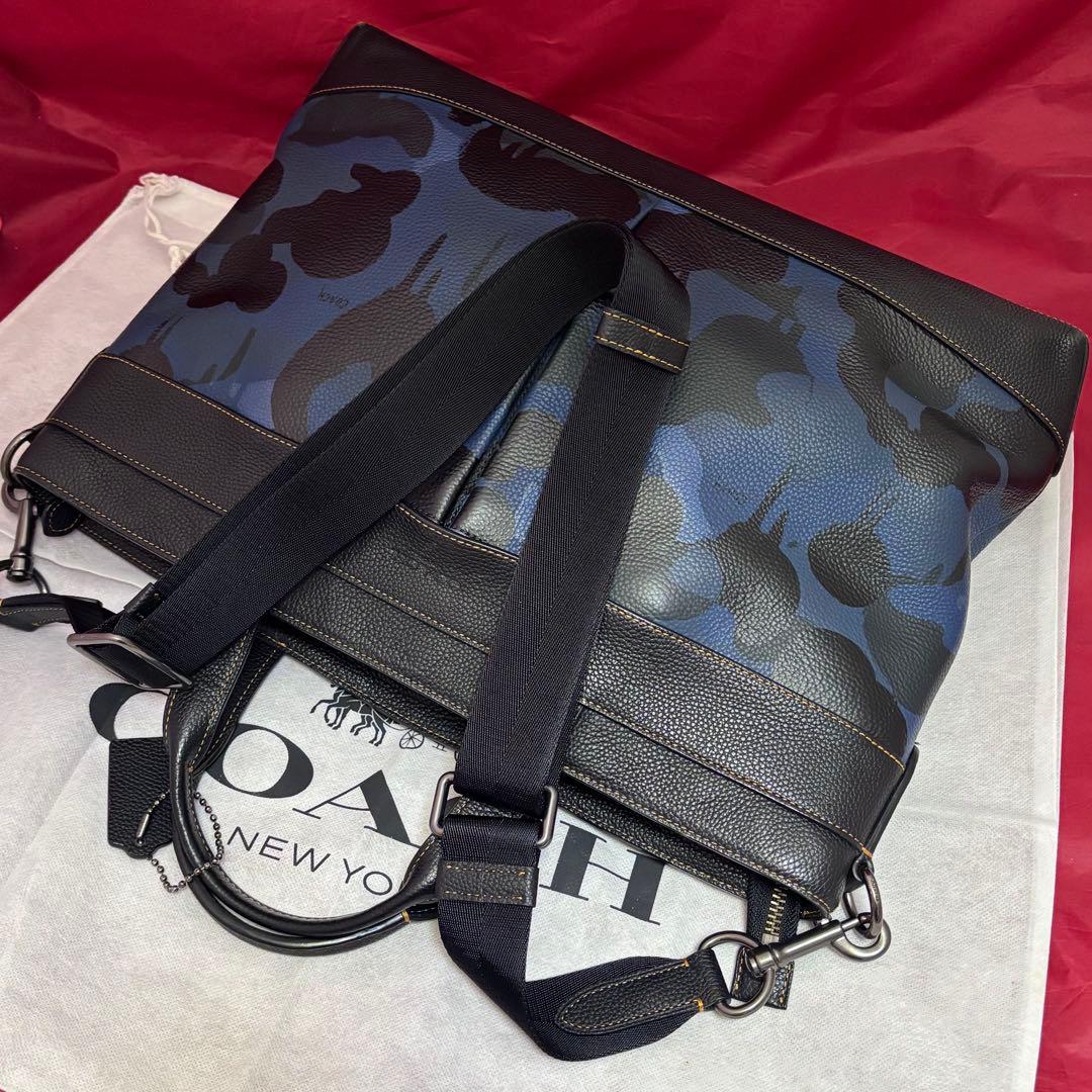 coach☆カモフラ柄2wayビジネスバッグ