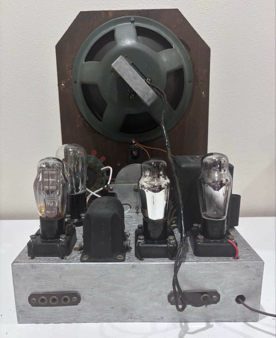 レトロ　真空管ラジオ　スパイダーアンテナ　整備済