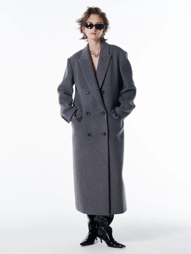 josemoon ジョセムーン ダブルブレストコート ブラック