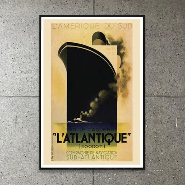 額装済/LAtlantique/アドルフ ムーロン カッサンドル/アートポスター