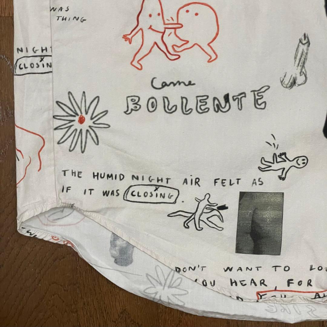 美品 21AW Carne Bollente オーバーサイズ 総柄シャツ XS