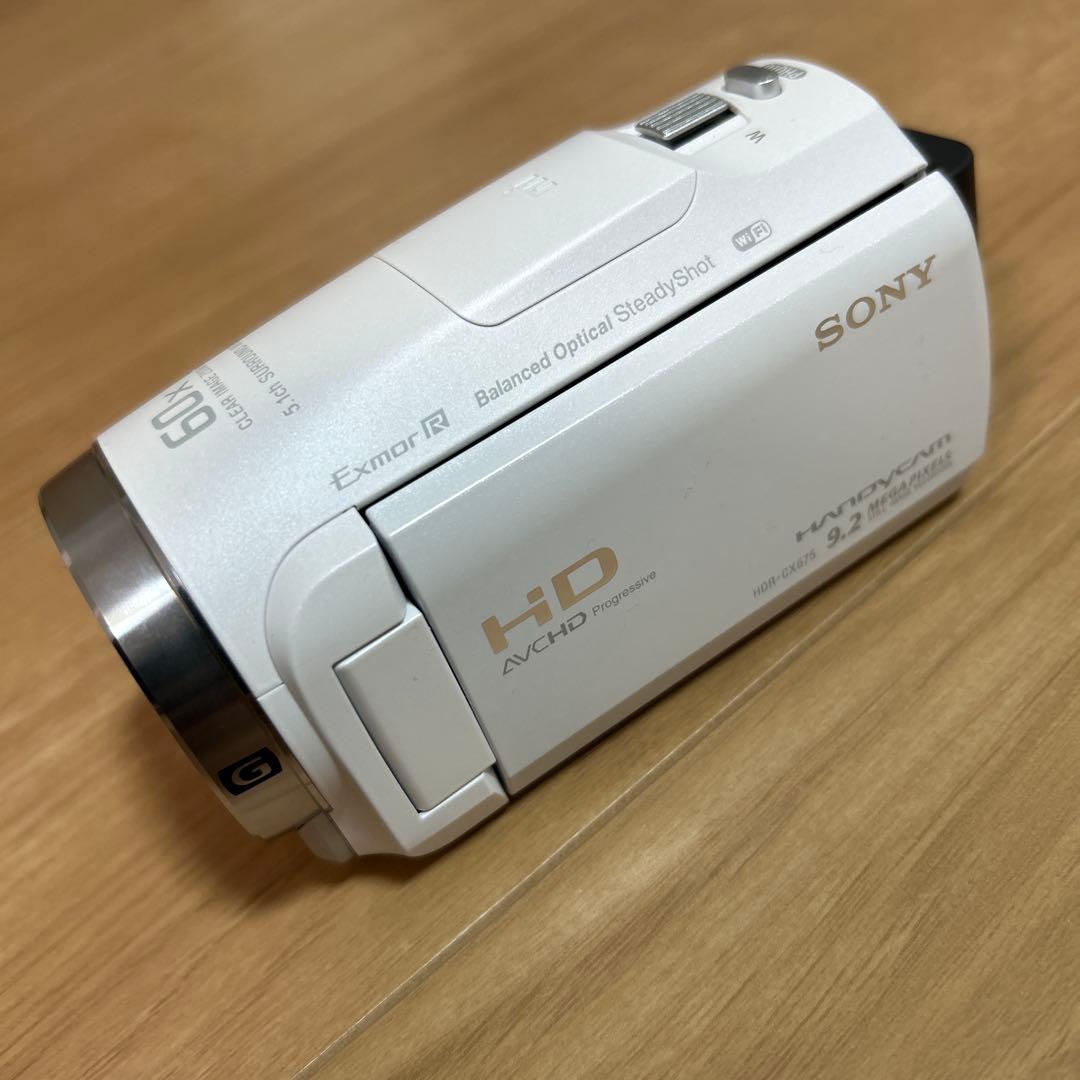 SONY HDR-CX675 ホワイト ビデオカメラ