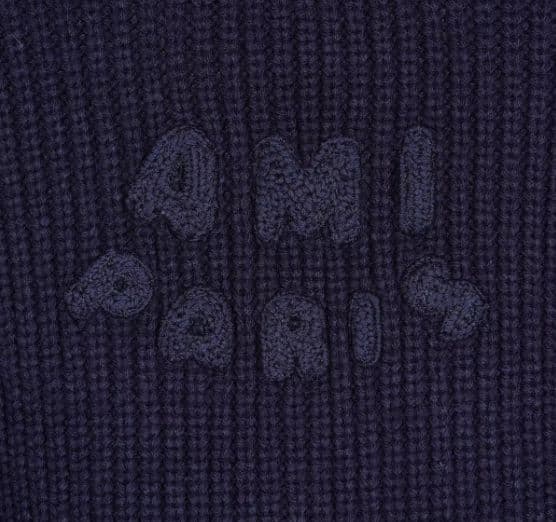 AMI PARIS Vネック ニットセーター ネイビー 秋冬 男女兼用