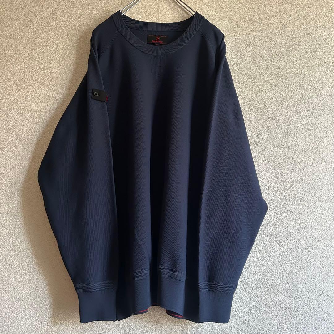 BRIEFING ブリーフィング ニット Bロゴパッチ ネイビー XL