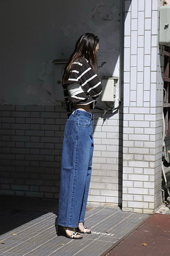 パンツ FUMIKA UCHIDA denim wide tapered pants