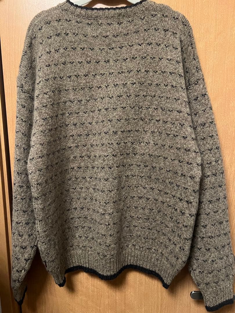 90s ウールリッチ バーズアイニット ブラウン