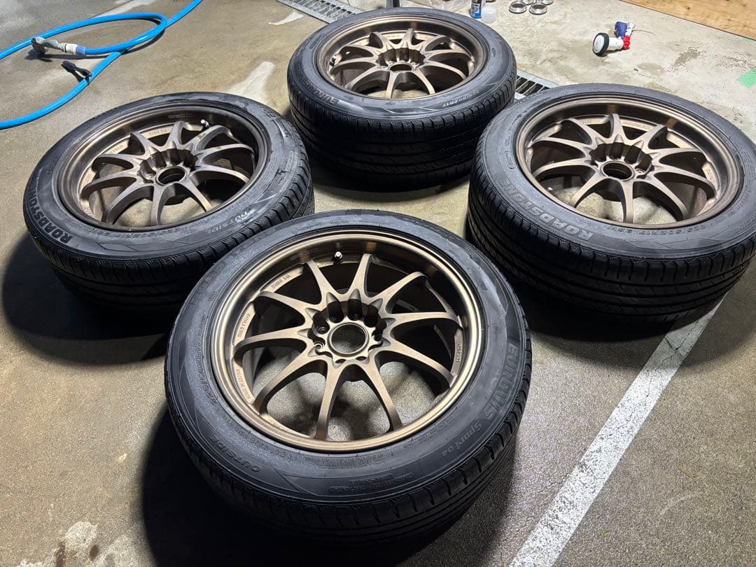 ce28 17インチ8j+38 4本　タイヤセット　レイズ　ボルクレーシング