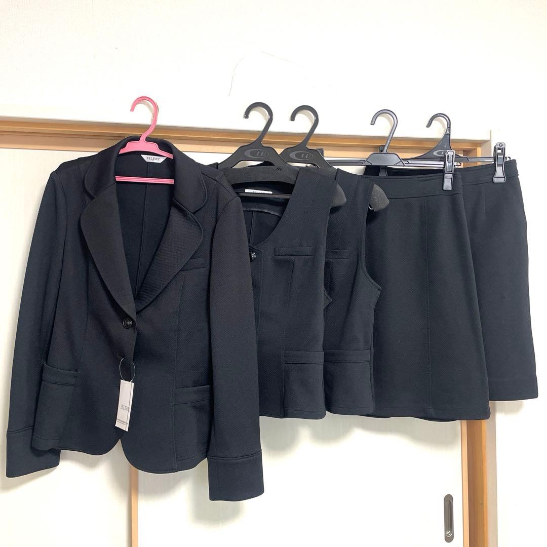 値下げしました！事務服　5点セット　セロリー　11号　ブラック　新品タグ付あり