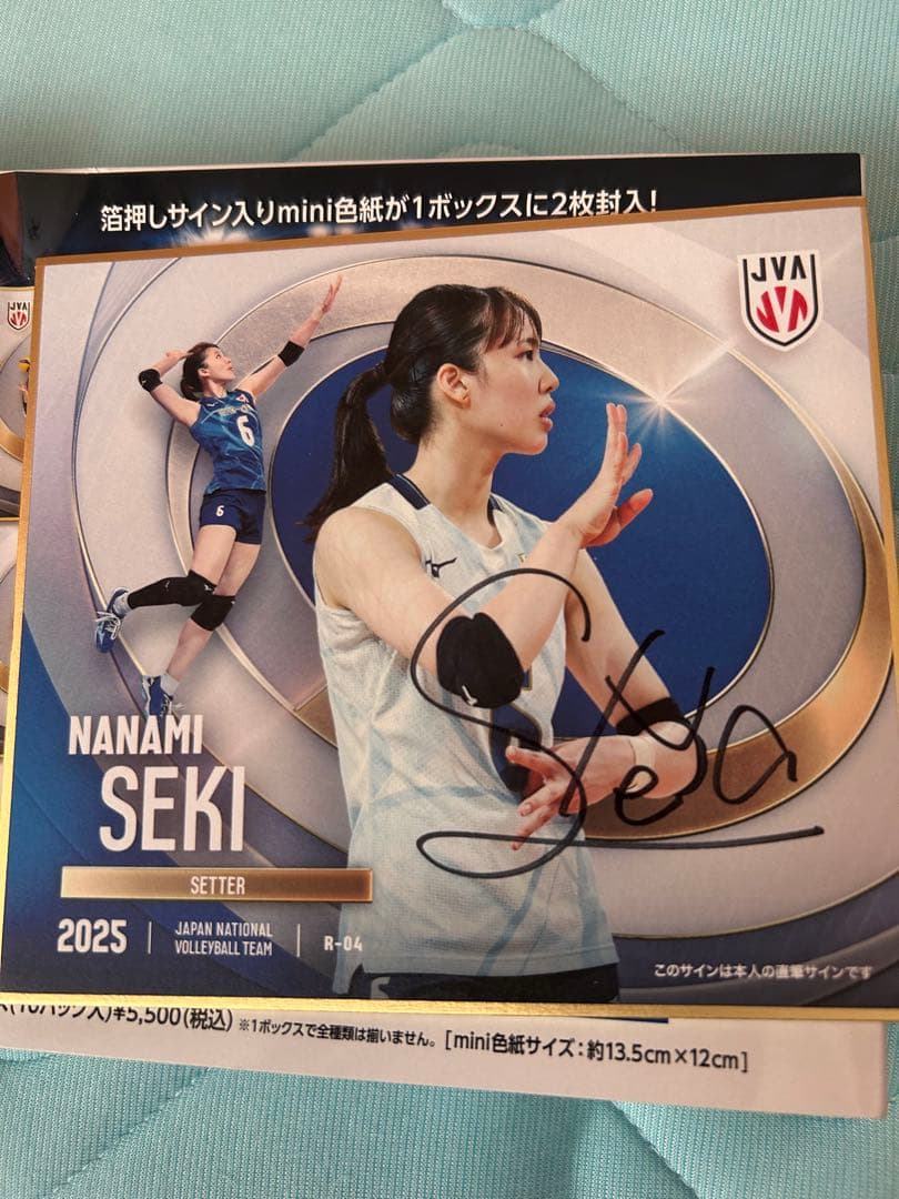 VNL 2025 バレーボール女子日本代表 関菜々巳選手 直筆mini色紙