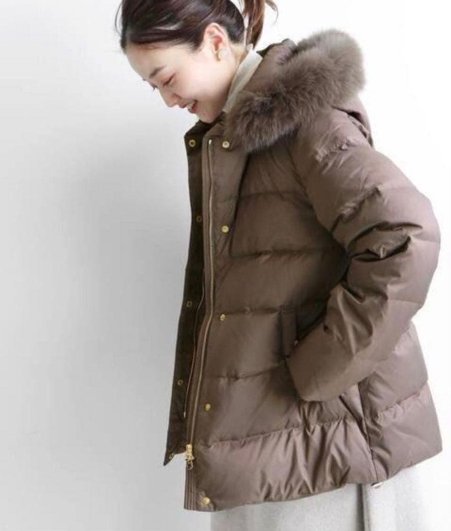 ☆なっち☆イエナ定価46,200円 P/タフタ ショートダウンコート 36