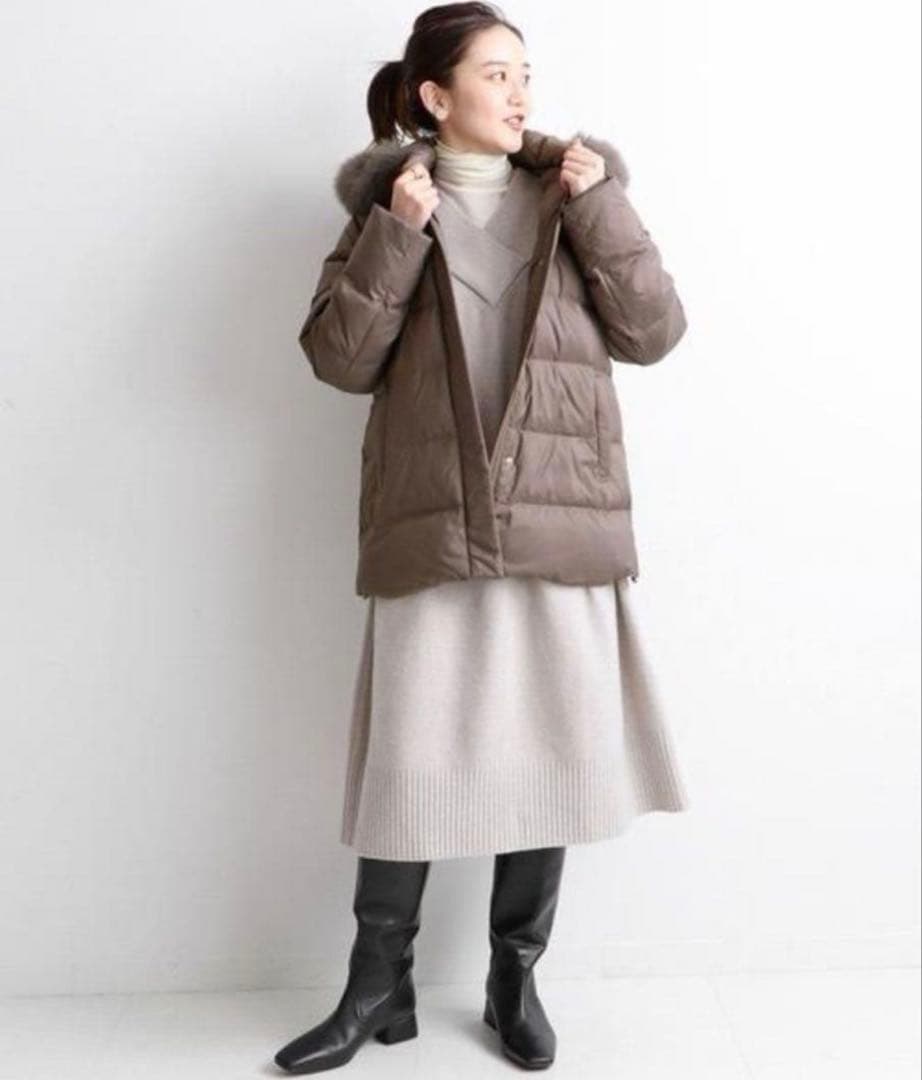 ☆なっち☆イエナ定価46,200円 P/タフタ ショートダウンコート 36