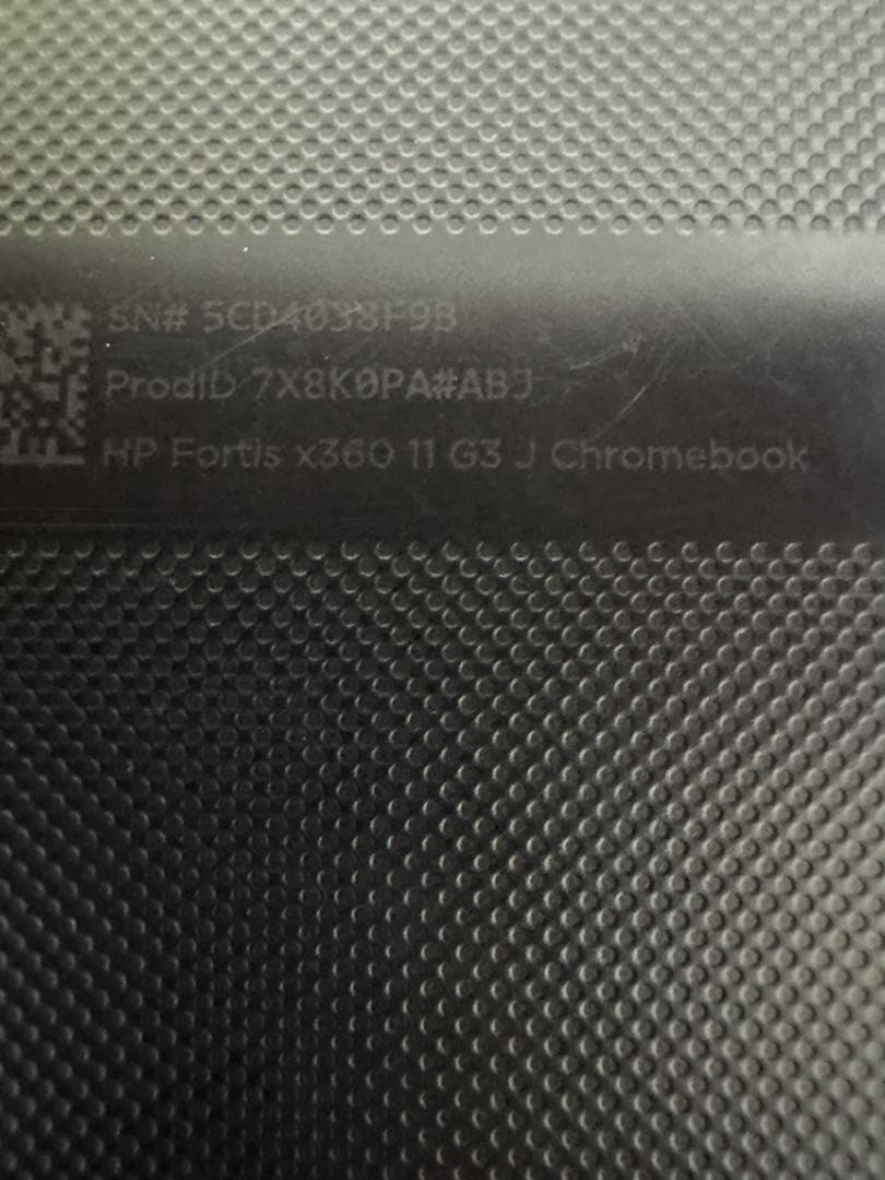 HP Fortis x360 11 G5 J Chromebook 本体
