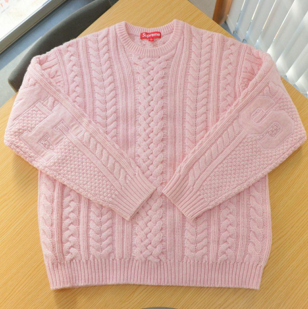 トップス Supreme 23AW Applique Cable Knit Sweater