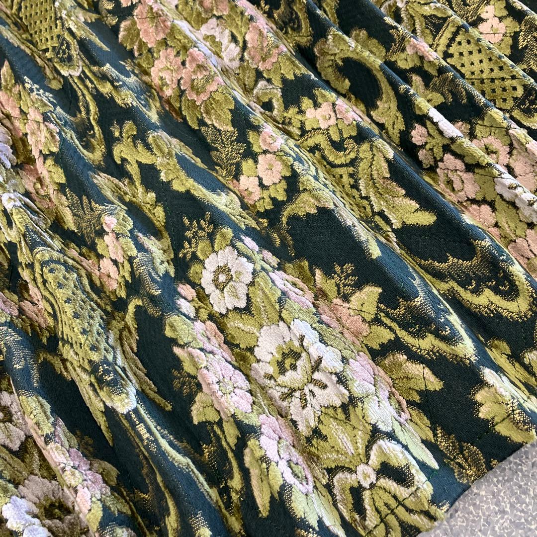 トラック　仮眠カーテン　花かご　グリーン　新品