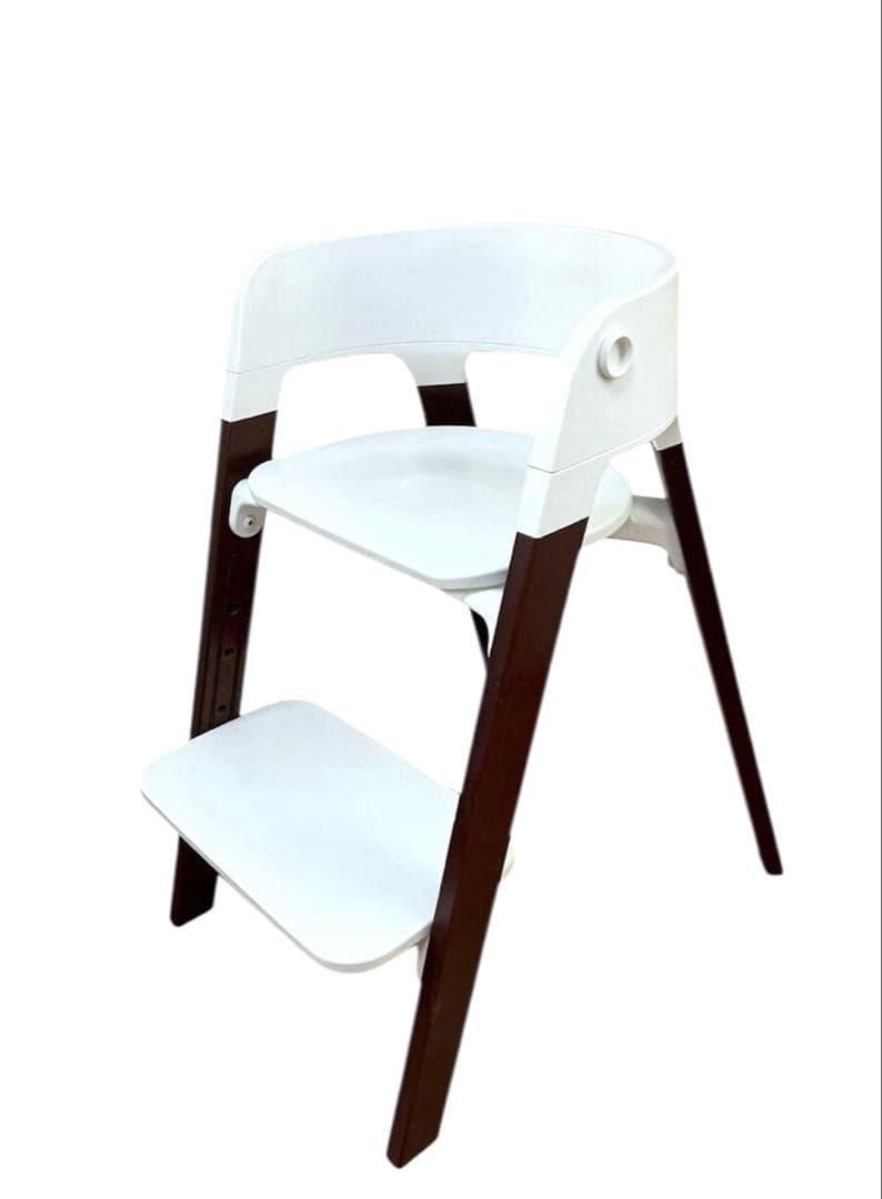 【ストッケ】Stokke ステップス チェア ホワイト/ブラウン