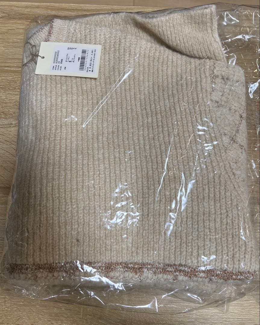 トップス ollun check design knit pullover ivory