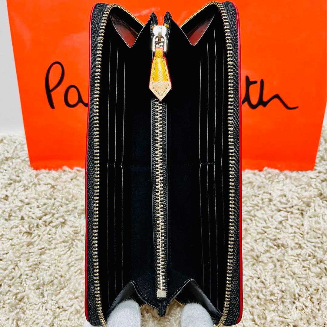 ほぼ未使用 ポールスミス シグネチャーストライプ ギャラ付き 長財布 9419