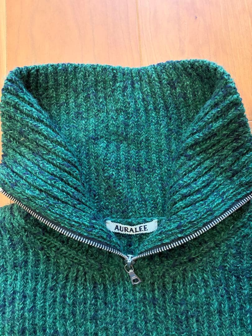 【3連休限定値下げ】auralee KNIT ZIP TURTLE